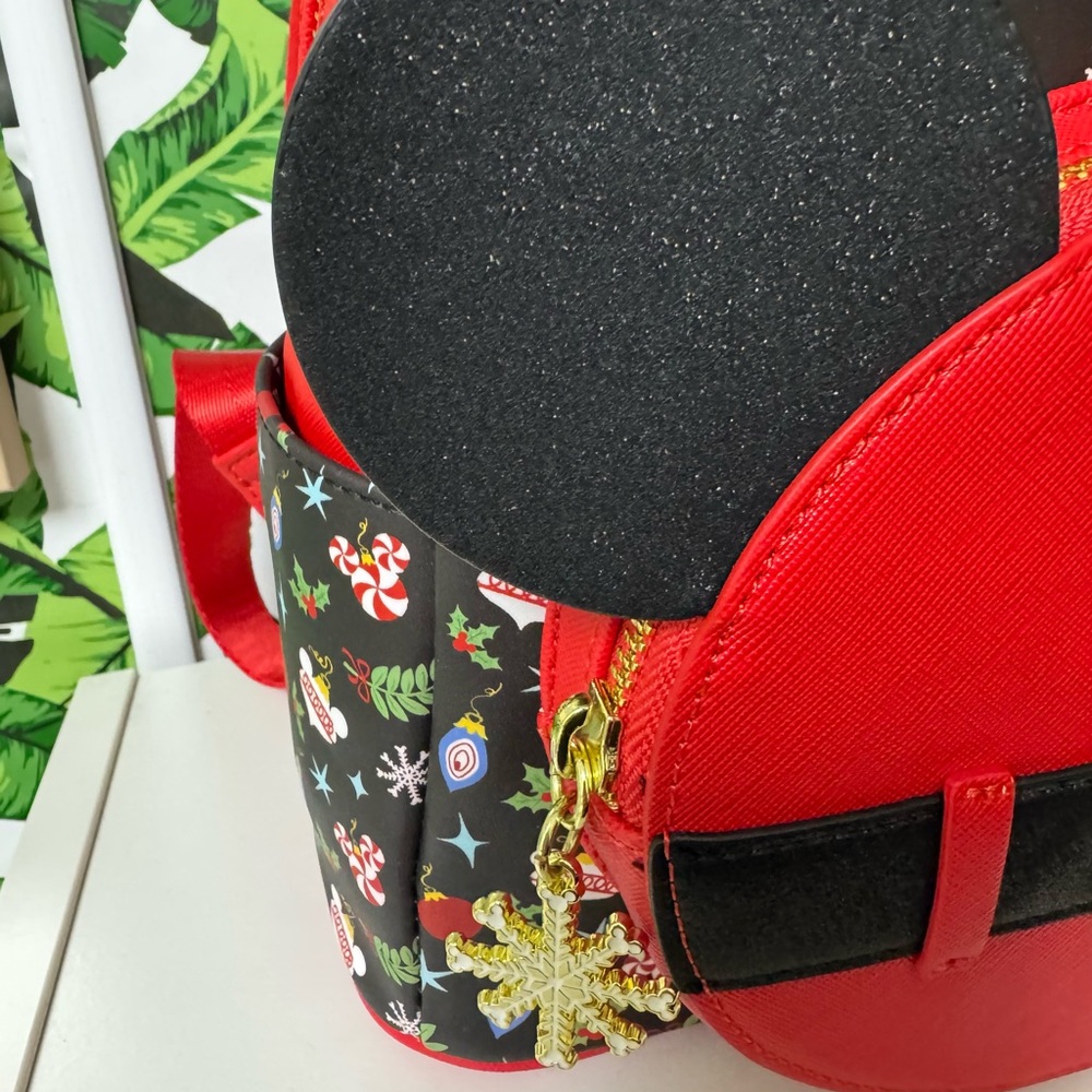 Disney Loungefly - Mickey Ears Holiday Ornament Backpack. - Picture 2 of 4